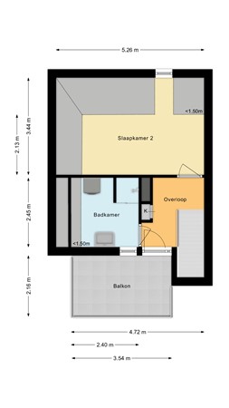 Floorplan - Oude Schans 68A, 3752 AH Bunschoten-Spakenburg